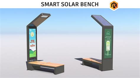 D Model Smart Solar Bench Vr Ar Low Poly Cgtrader