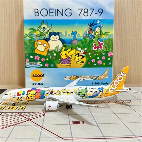 Phoenix Model Flyscoot Scoot Boeing 787 9 Dreamliner 9v Ojj Pokemon 1