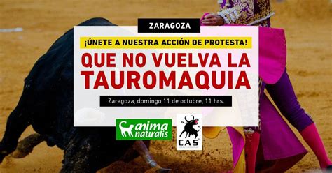 Únete A Nuestra Acción De Protesta En Contra De La Tauromaquia En Zaragoza Animanaturalis