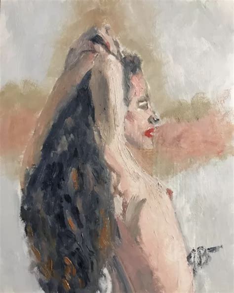 Original Oil Painting Nude Woman Figure By Jeffrey Lloyd Barnes Artist