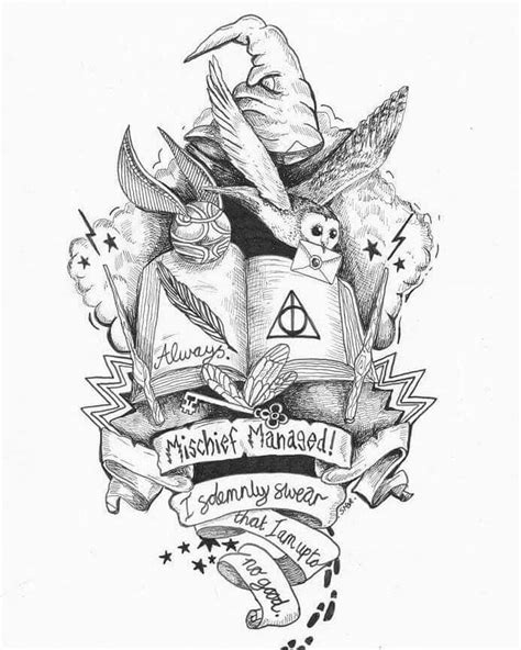 Pin On Coloring Pages Harry Potter Tattoo Sleeve Harry Potter