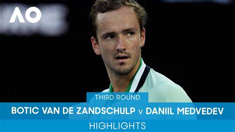 Botic Van de Zandschulp v Daniil Medvedev Highlights (3R) | Australian ...