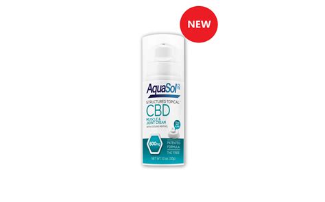 Aquasol Rx 600mg Cbd Muscle And Joint Cream 30g Pump Available In