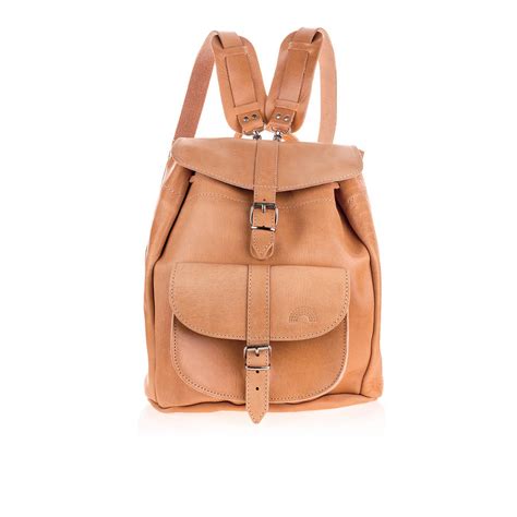 Natural Tan Leather Large Backpack By IRIS Notonthehighstreet