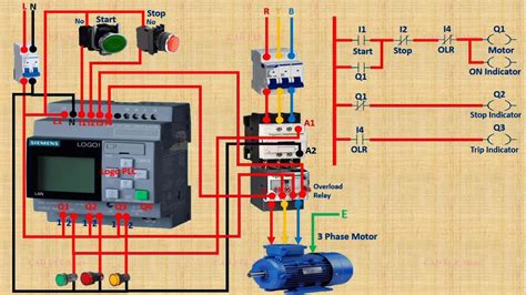 DOL Starter PLC Connection PLC Ladder Diagram In Siemens Logo Soft