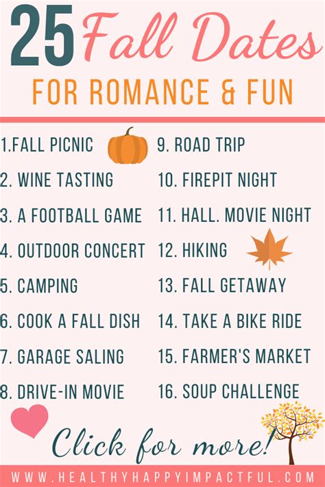 25 Creative Fall Date Ideas For Fun And Romance Romantic Date Night