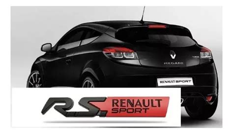 Renault Rs Logo Emblema Deportivo Rojo Letra Negra Mercadolibre