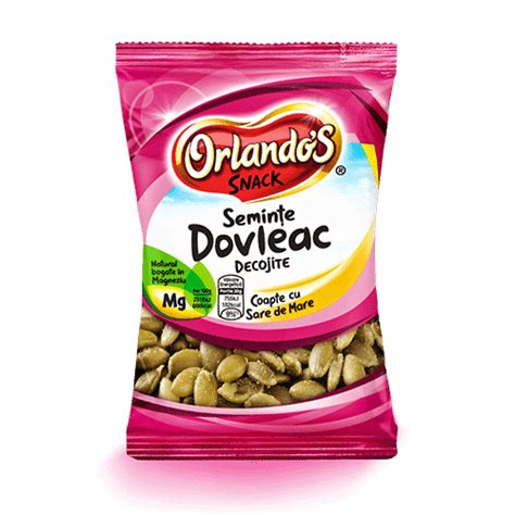 Seminţe Dovleac Decojite Coapte cu Sare de Mare Orlandos Snack