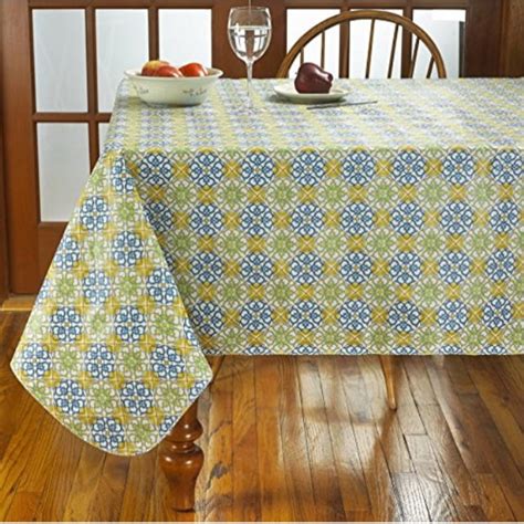 HomeCrate Mosaic HeavyWeight Vinyl Tablecloth Soft Flannel Backing 70" Round - Walmart.com ...