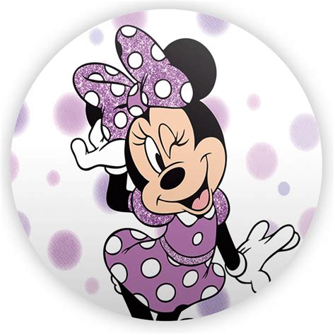 Painel Redondo Minnie Lilas Sublimado D Sublistamps Sublima O