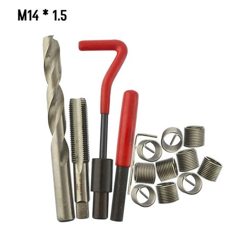 15Pcs Metric Thread Insert Kit M5 M6 M8 M12 M14 Helicoil Car Pro Coil ...