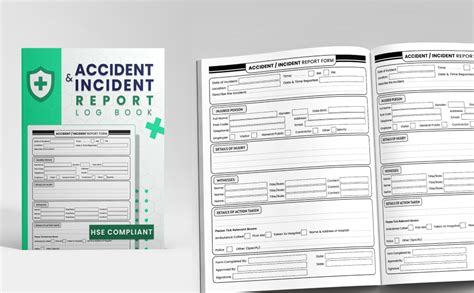 Accident Incident Report Log Book Hse Accident Report Book To Record