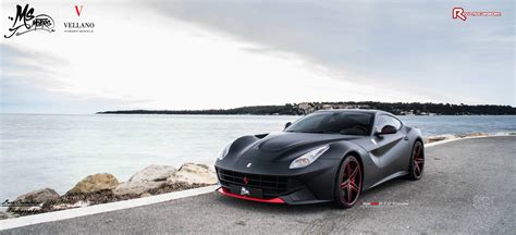 Menacing Matte Black Ferrari F12 Boasting Red Accents — Gallery