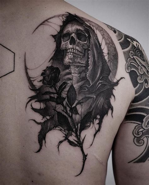 Scary Grim Reaper Tattoos