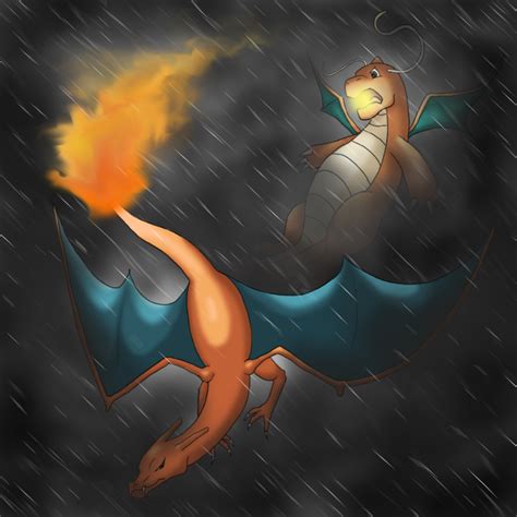 Dragonite vs Charizard by o0muggledude0o on DeviantArt