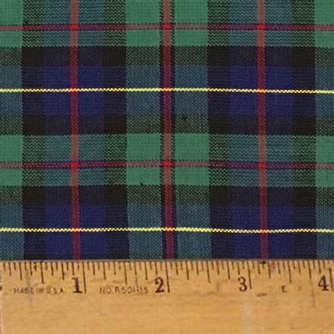 Celtic Blue Green Tartan Christmas Plaid Homespun Cotton Fabric - Sold ...