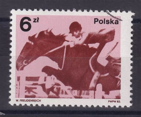 TIMBRE S OBLITÉRÉ S POLOGNE année 1983 Sport équestre thème Chevaux