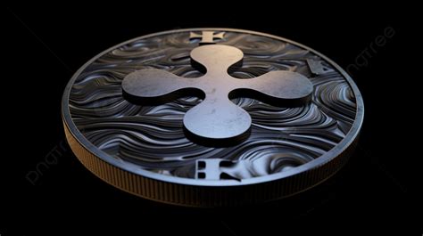 Cartoon Style 3d Rendering Of Ripple Xrp Cryptocurrency In Black