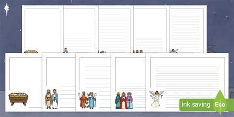 Nativity Page Borders Teacher Made