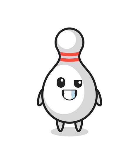 Cute Bowling Pin Mascot With An Optimistic Face 3425352 Vector Art At