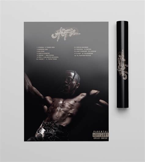 Travis Scott Poster UTOPIA Poster Travis Scott Tracklist Etsy UK