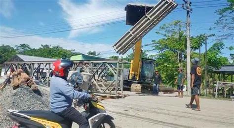 Jembatan Putus Di Palopo Gubernur Sulsel Dalam Tahap Pemasangan