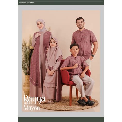 Jual Sarimbit Maysa Maroon By Rayya Series Nibras Seragam Keluarga