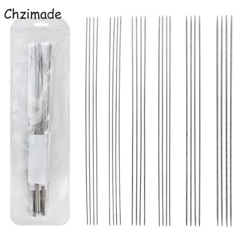 Chzimade 24Pcs 1 1 25 1 5mm Edelstahl Lange Perlen N Hen Nadeln F R