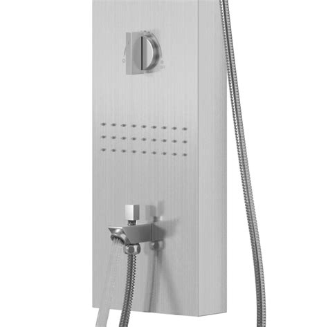 Shower Panel Corsan Neo Mixer Steel Spout Steel No Mixer Yes