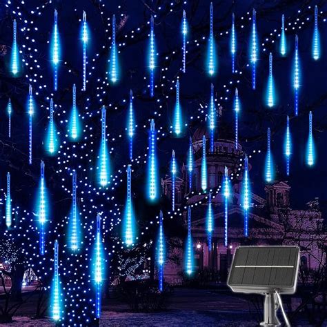 Meteor Shower Lights Solar Powered Inch Tubes Led Meteor