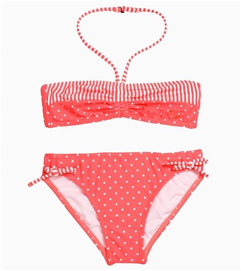 ROXY Bandeau Mädchen Bikini Set G Neon Orange Das Wolkenboot