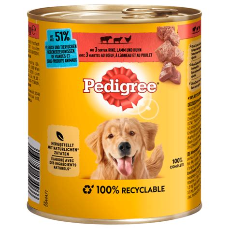Pedigree 3 Sorten Fleisch Classic 800g bei REWE online bestellen!