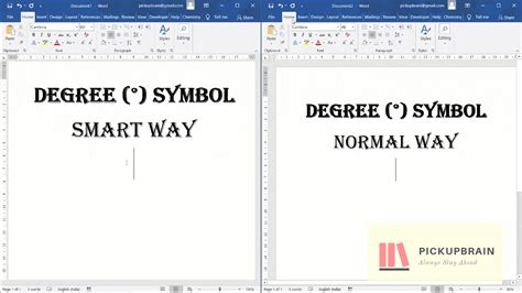 Degree Symbol (°) in Word: 4 Methods - PickupBrain: Be Smart