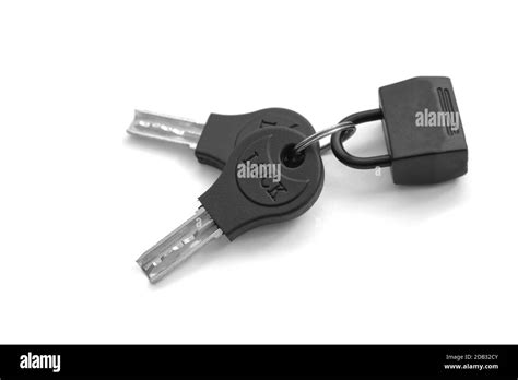 Black lock and Keys isolated on white background Stock Photo - Alamy