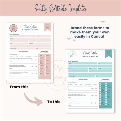 Editable Client Consent Form Template For Estheticians Liability