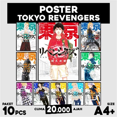 Jual Poster Tokyo Revengers Poster Anime Paket Poster Set Pcs Size