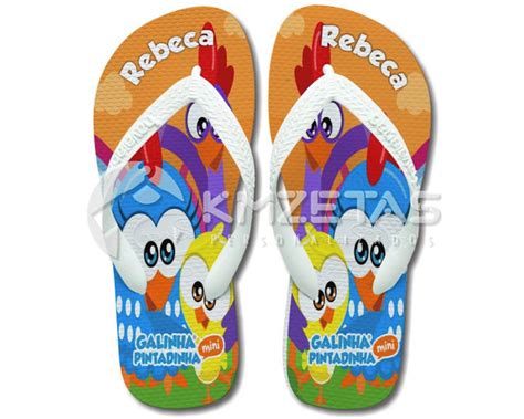 Chinelo Galinha Pintadinha Mini Personalizado Havaianas Top