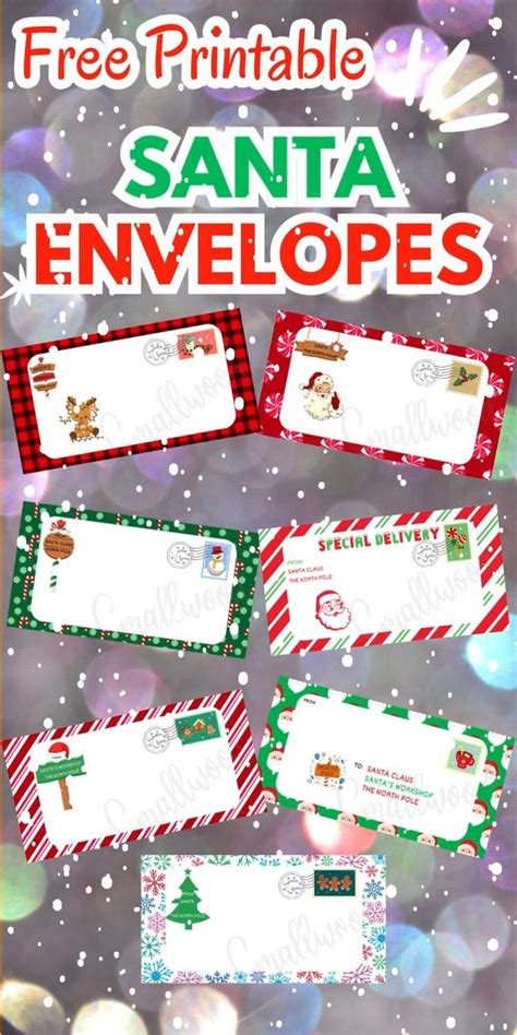 Cute Santa Envelopes Free Printable Cassie Smallwood Video Video