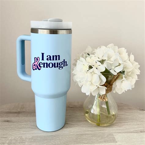 Blue 40oz Tumbler Motivational Stanley Dupe Large Blue Coffee Flask