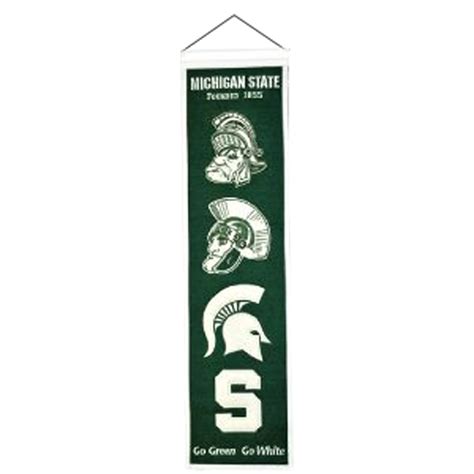 Michigan State Spartans Logo Evolution Heritage Banner – Palm Beach ...