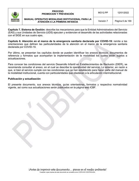 Mo Pp Manual Operativo Modalidad Institucional V Pdf