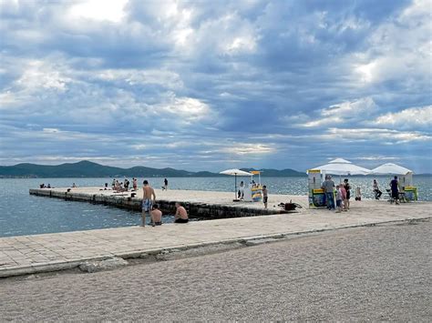 Lazy Summer Day at the Pier on the Riva in Zadar, Croatia