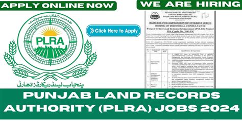 Punjab Land Record Authority PLRA Jobs 2024 Online Apply Jobs Punjab