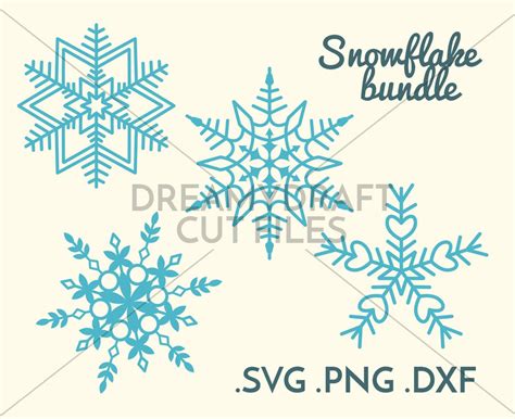 Snowflake Svg Bundle Snow Svg Winter Svg Thin Snowflakes Svg Snowflakes For Cricut Dxf Png