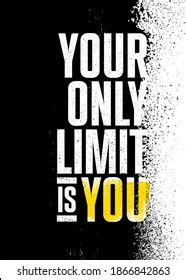 Your Only Limit You Inspiring Sport Stock Vector Royalty Free