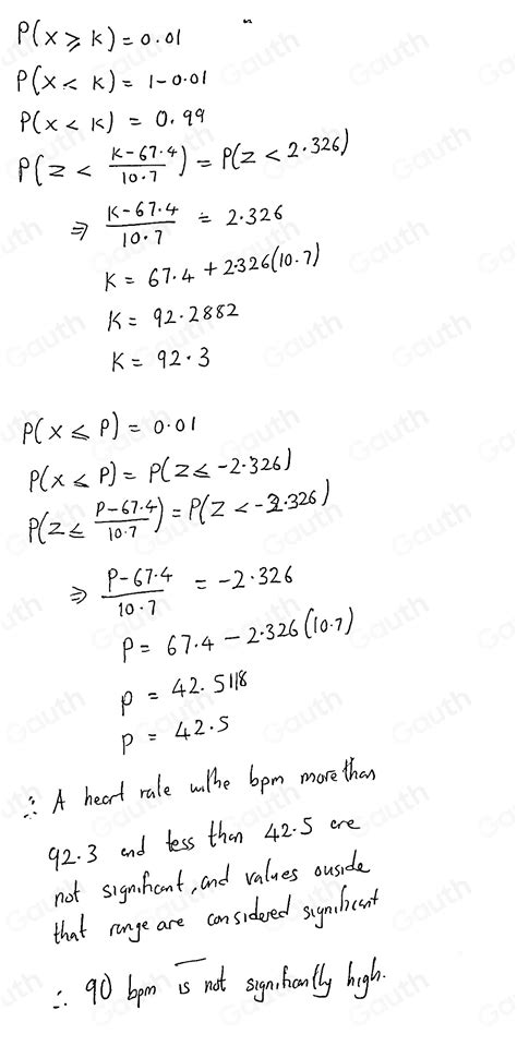 Solved Suppose That The Heart Beat Per Minute Bpm Of Adult Males Has