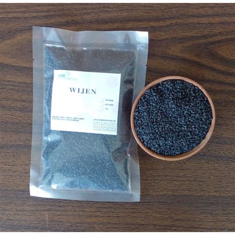 Jual Wijen Hitam 1 Kg Biji Wijen Hitam Wijen Onde Onde Black Sesame