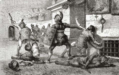 A Combat Between Gladiators In Ancient Rome The Vanquished Appealing