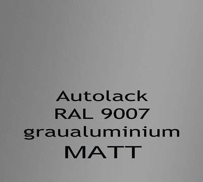 RAL 9007 Graualuminium 2K Acryl Autolack MATT 5 5 Liter Set Autolack