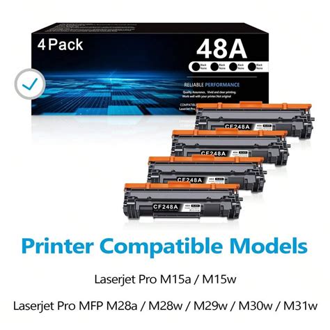 48a Toner Cartridge Black 4 Pack With Chip 48 A Toner Replacement For